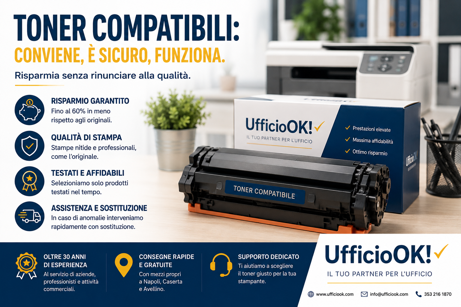Toner Compatibili: Convengono Davvero? Guida Completa per Aziende, Professionisti e Uffici