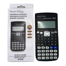 Calcolatrice scientifica originale Royal Office GT 370 di colore nero con display naturale e 552 funzioni avanzate per università e scuola