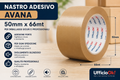 Nastro Adesivo Avana 50x66 per Imballaggio e Spedizioni Professionali