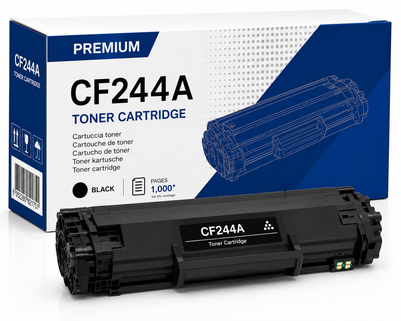 Toner Compatibile HP CF244A 44A Nero Premium per LaserJet M15 M28