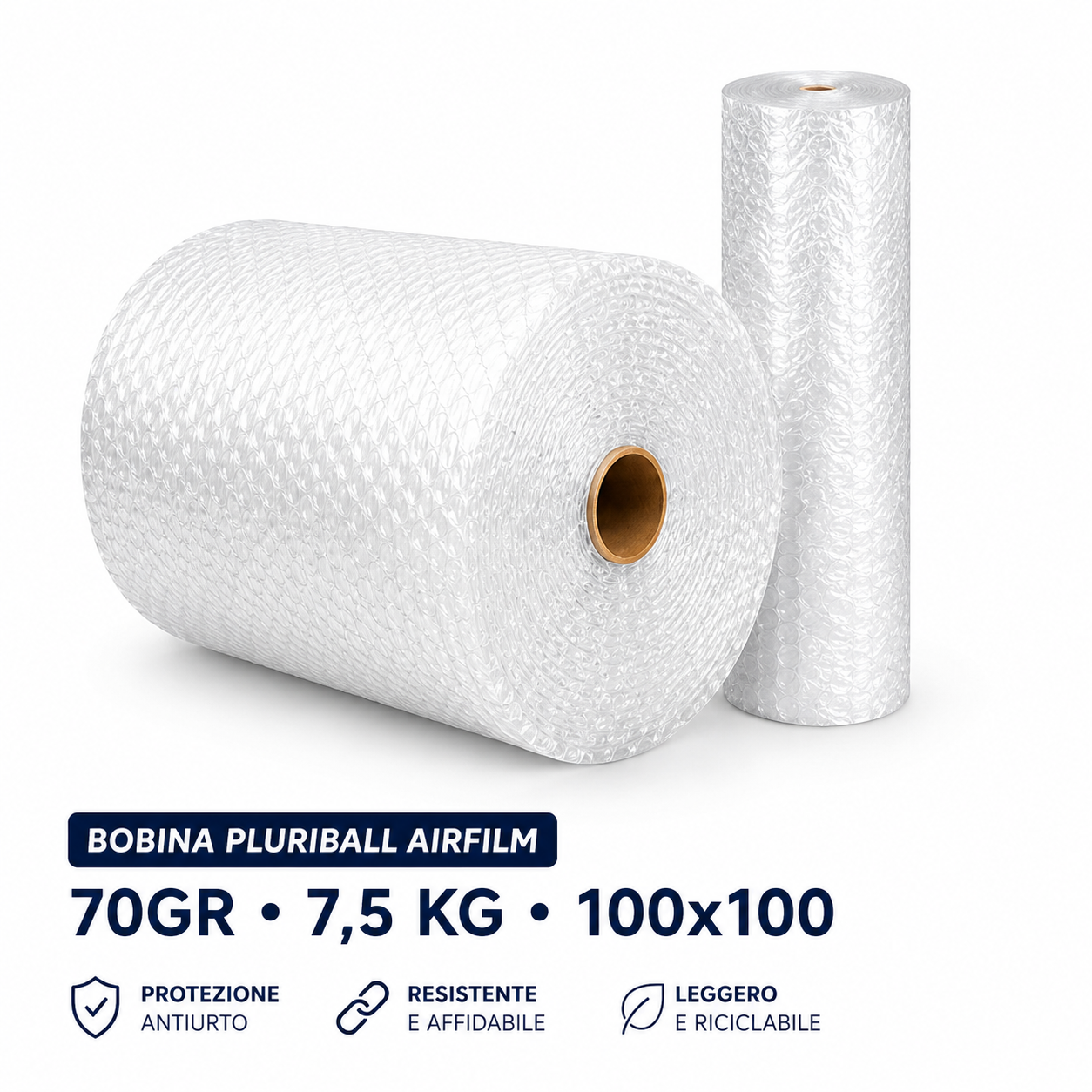 Bobina Pluriball Airfilm 70gr 7,5 Kg 100x100 per Imballaggio Professionale