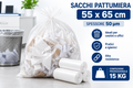 Sacchi pattumiera professionali 55×65 cm, spessore 50 µm, confezione da 15 kg