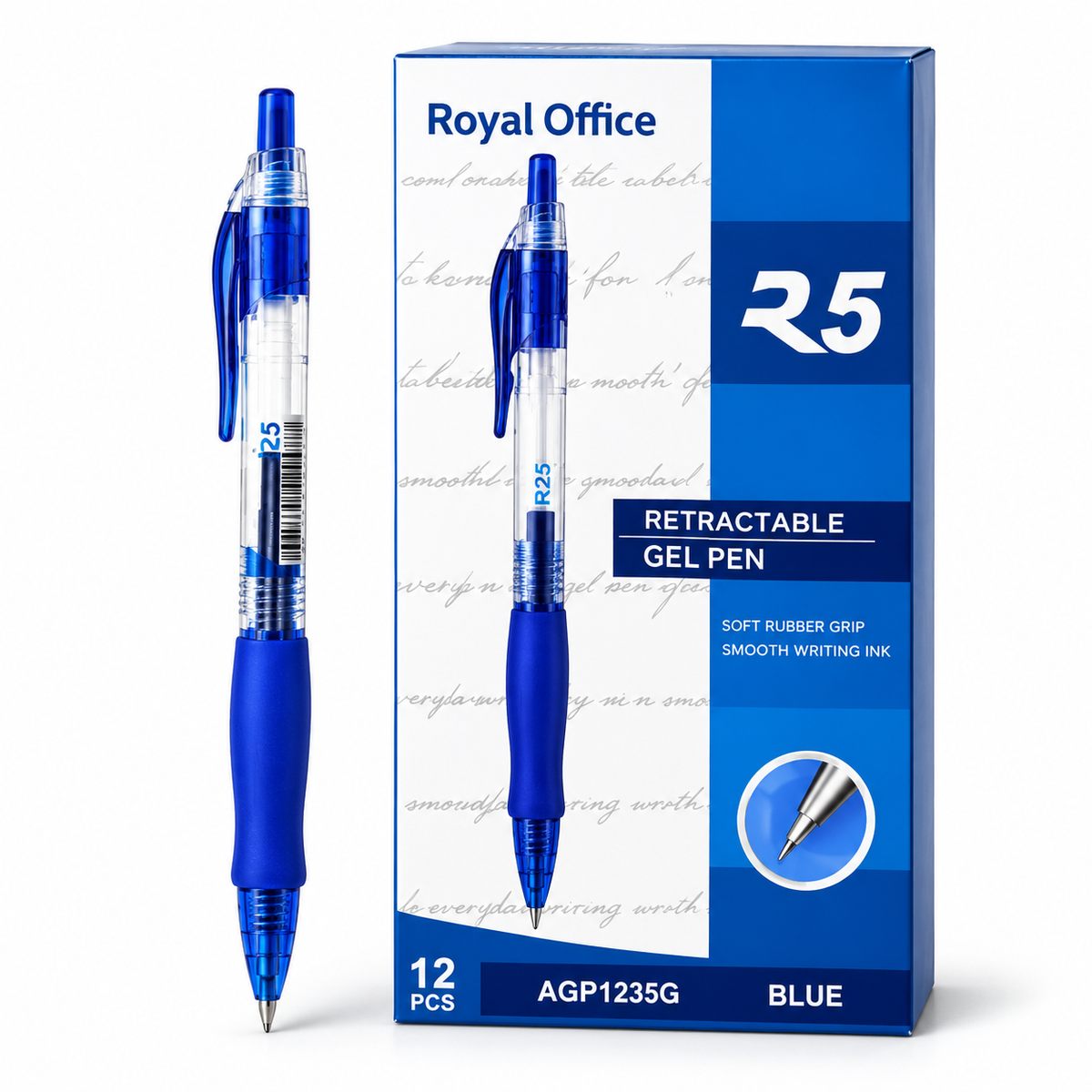 Royal Office R5 blu con confezione da 12 penne