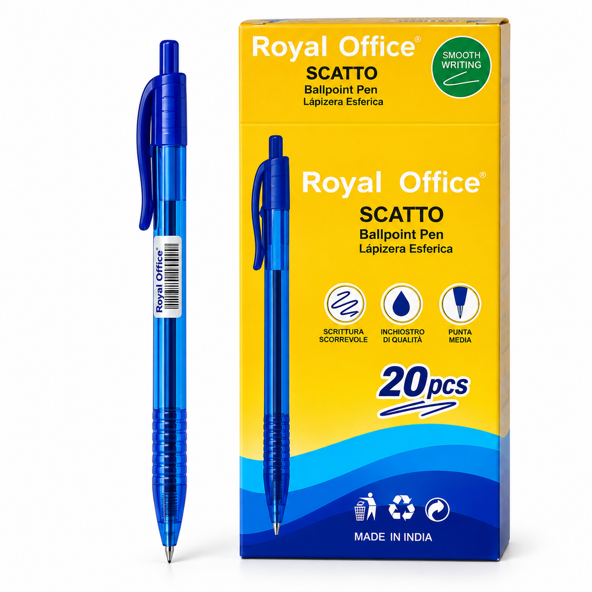 Royal Office R20 blu con confezione da 20 penne