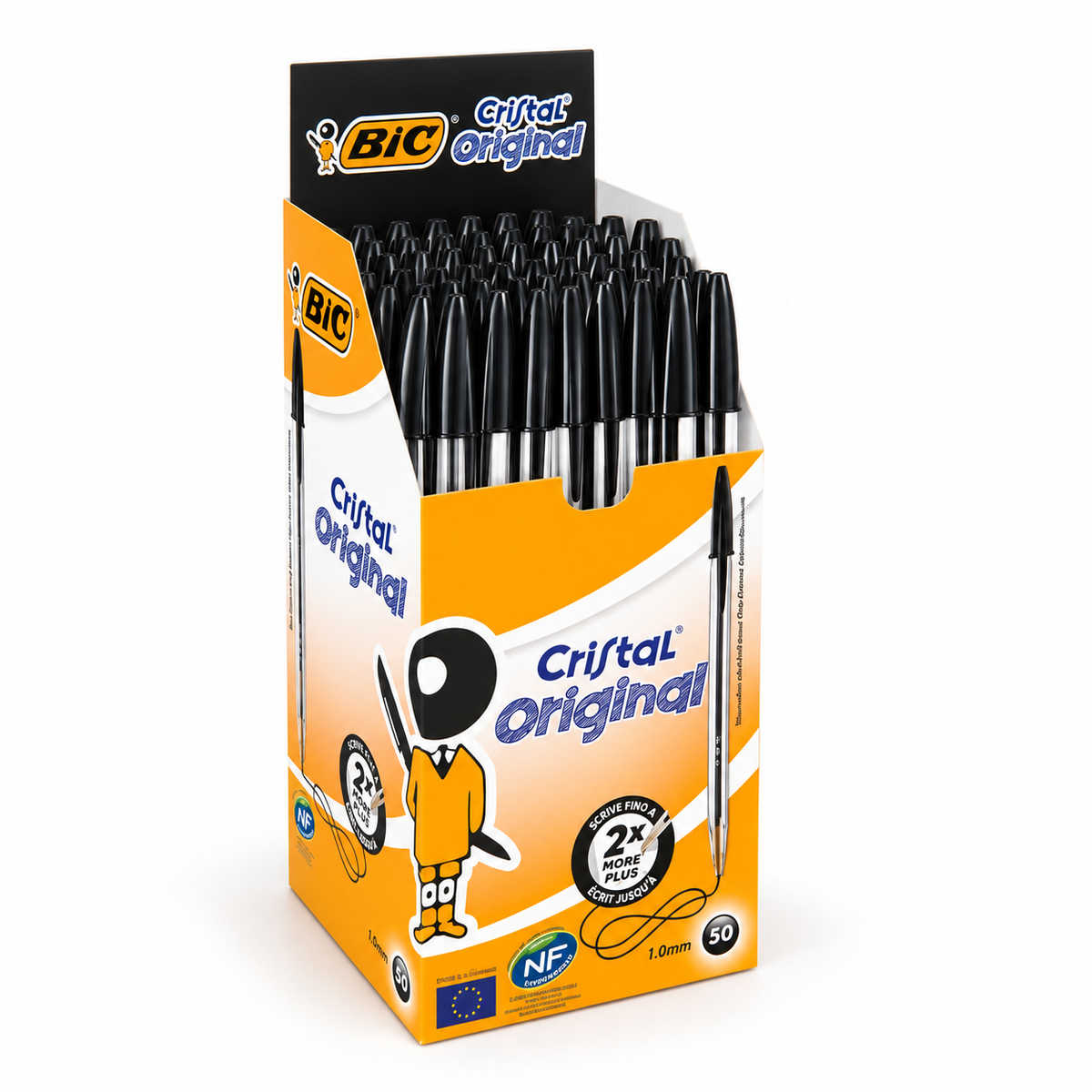 Confezione da 50 penne BIC Cristal Original nere