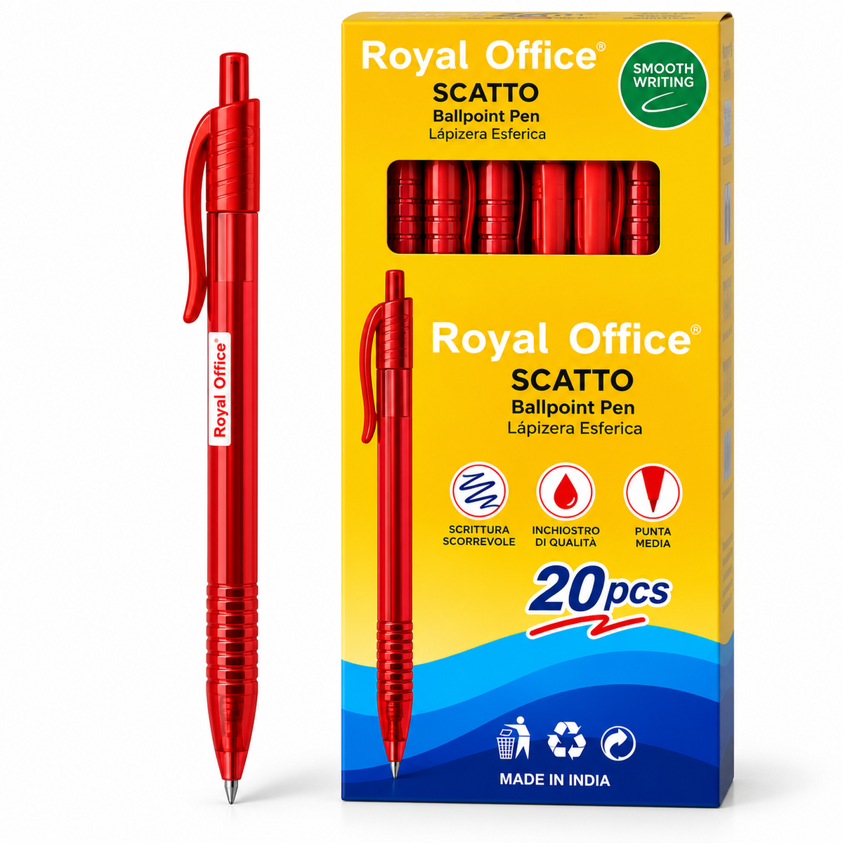 Royal Office R20 rossa con confezione da 20 penne